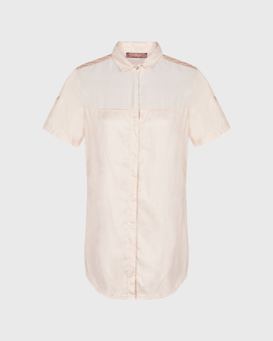 7 For all mankind Mesh Detail Blouse