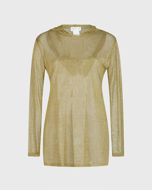 Agnes B Hooded Sheer Top
