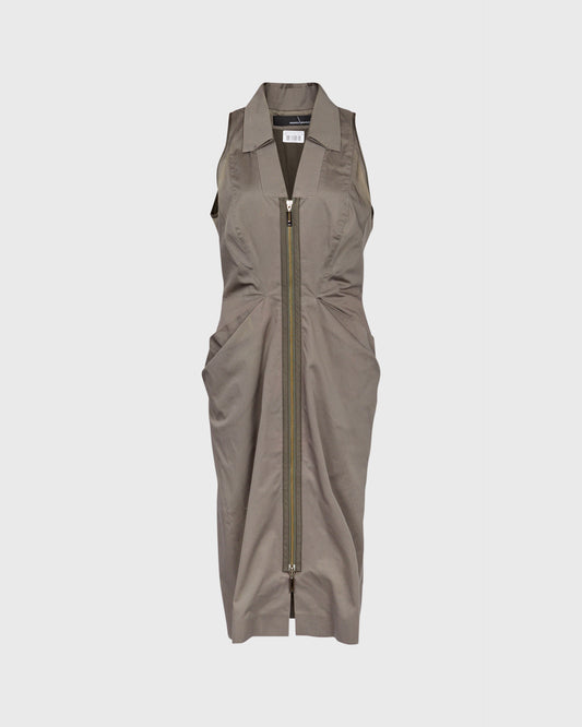 Amanda Wakeley Zip Front Sleeveless Dress