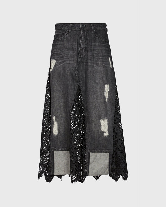 Antonio Marras Lace & Denim Skirt