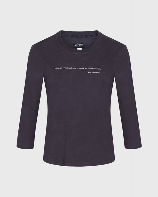 Armani Jeans Graphic 3/4 Sleeve Top