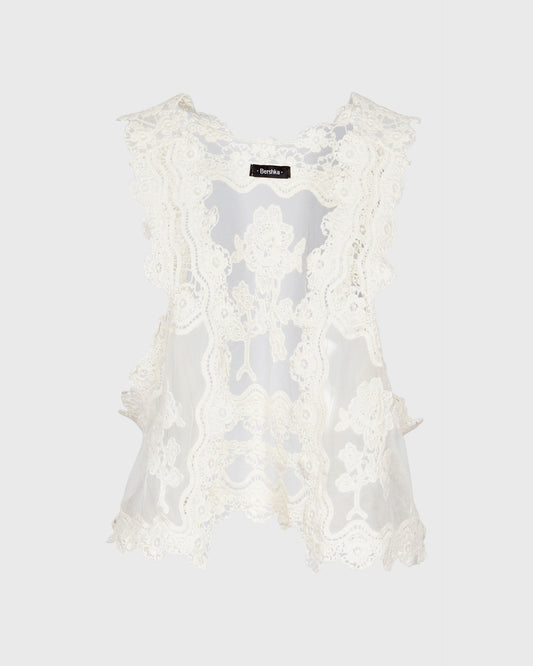 Bershka Lace Waist Coat
