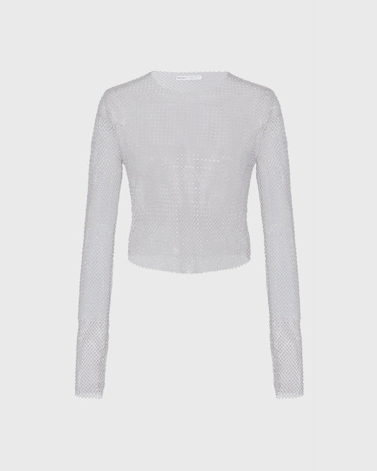 Bershka Net Mesh Sparkle Top