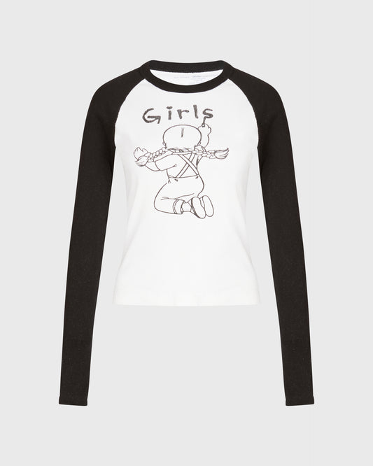 Brandy Melville Black and White Girls T-shirt