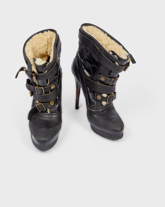 Burberry Shearling Ankle Boots