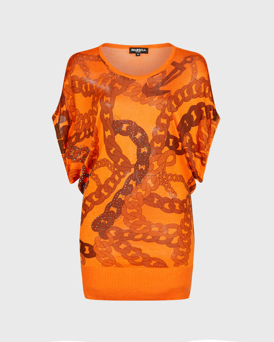 Charbell Knit With Chainmail Print