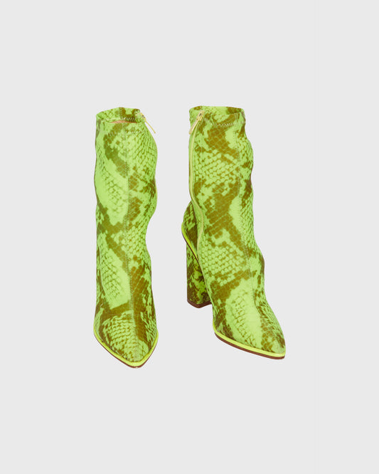 Pretty Little Thing Snake print ankle boot