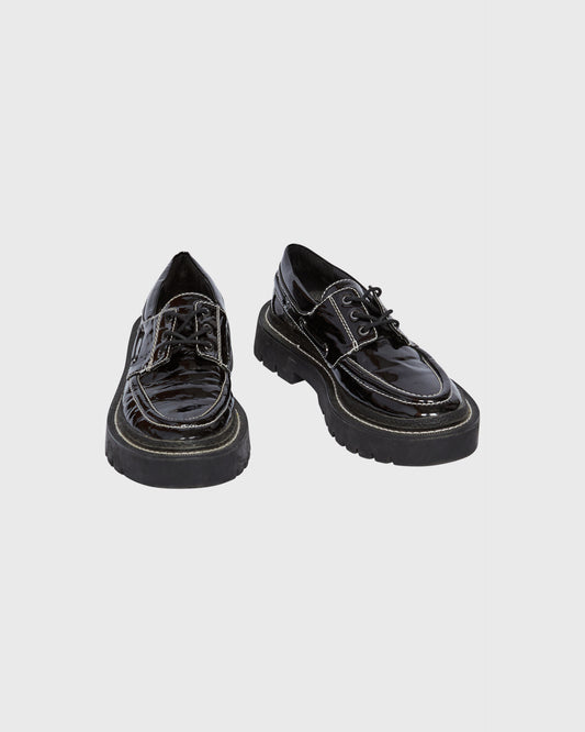 Zara Patent chunky sole creepers