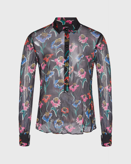 Emporio Armani Mesh Shirt With Floral