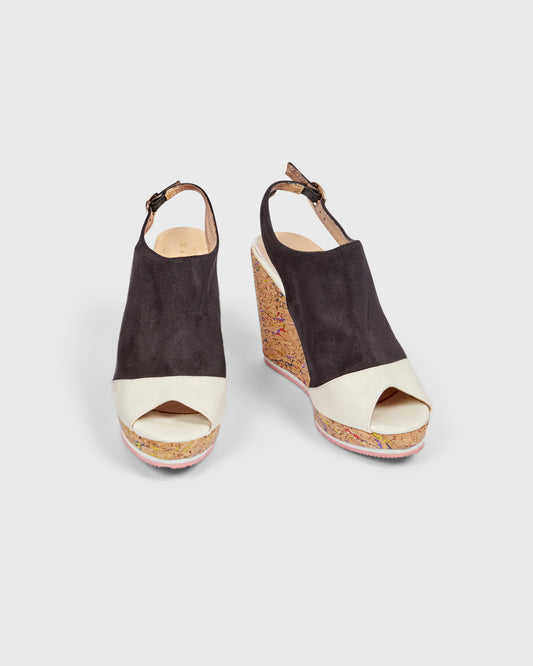 Essentiel Bicolor Cork Wedges