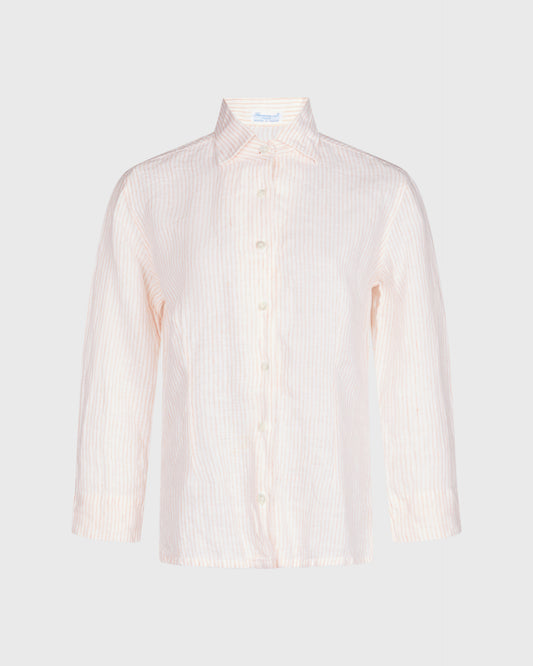 Finamore Orange Pinstripe Button Up