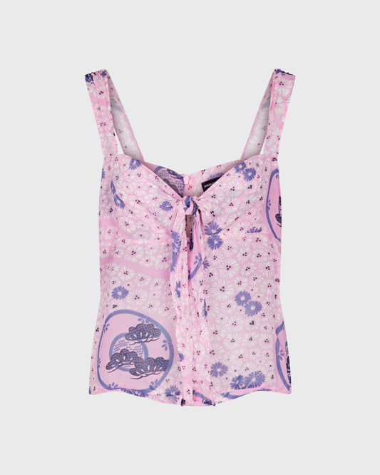 French Connection Floral Tie Detail Vest