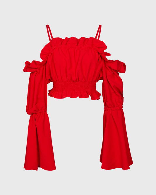 Irene Sj Yu Ruffle crop top