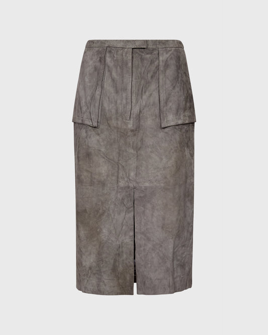 Jaeger Suede Midi Pencil Skirt