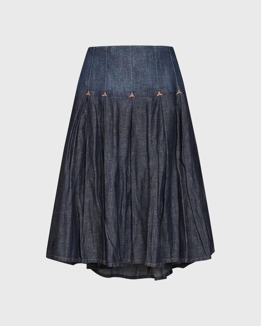 Jean Paul Gaultier Panel Mid Denim Skirt