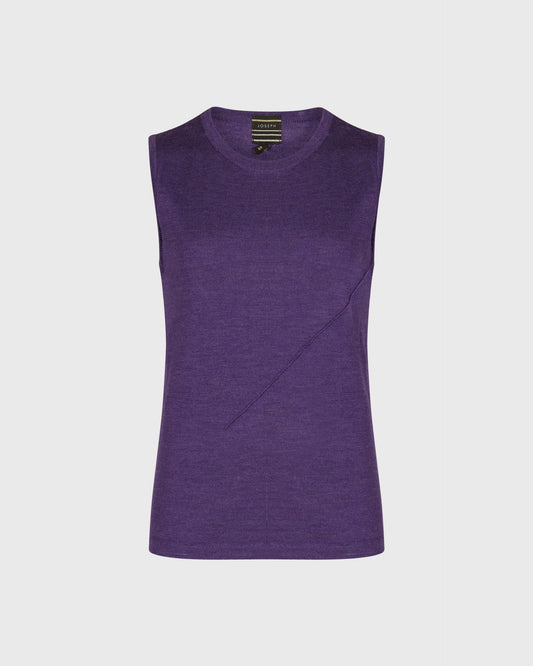 Joseph Knitted Vest With Seam Detail