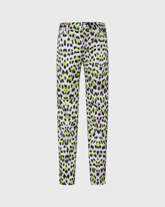 Just Cavalli Stretch Neon Leopard Print Skinny