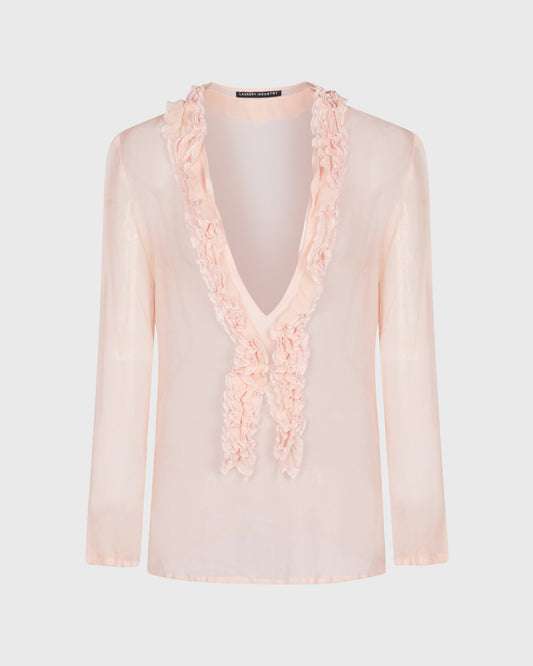 Laundry Industry Low Cut Ruffle Detail Blouse