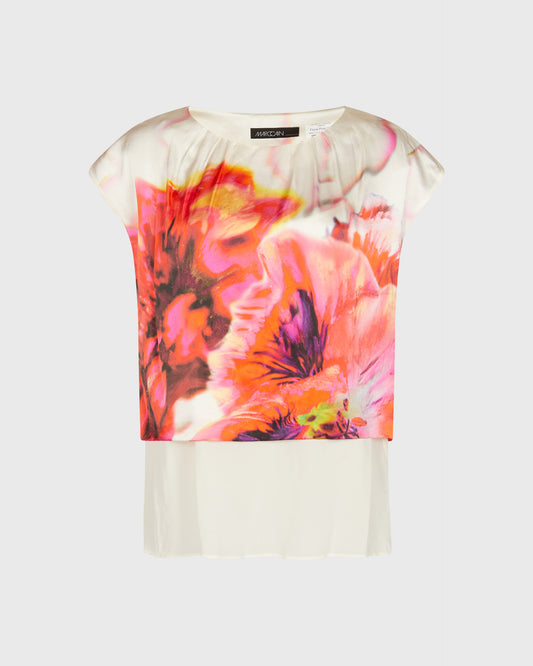 Marc Cain Floral Print Layered Top
