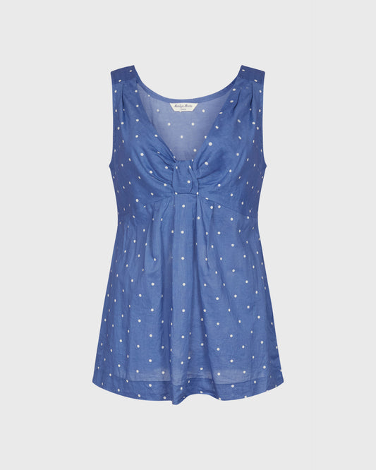 Marilyn Moore White Polka Dot Top