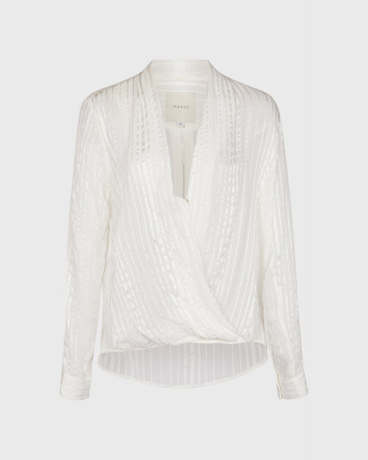 Mason Silk Stripe Detail Blouse