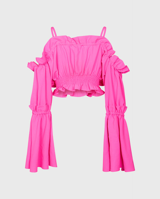 Irene SJ YU Ruffled Crop Top