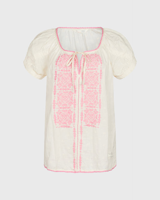 Odd Molly Pink Embroidered Bohemian Top