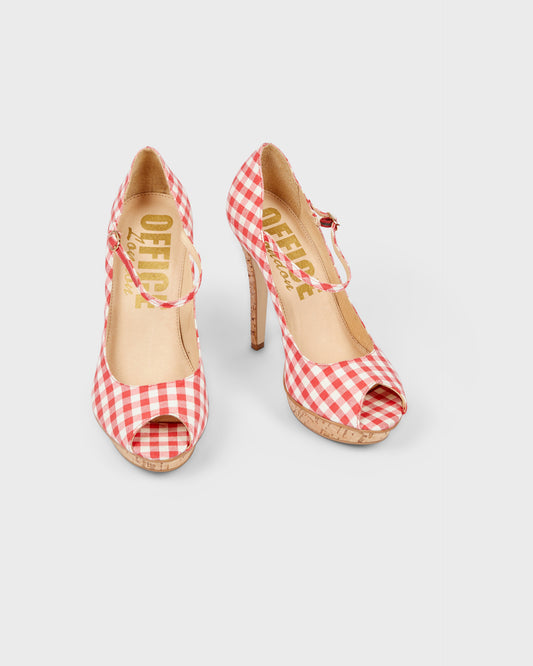 Office Gingham Platform Mary Janes