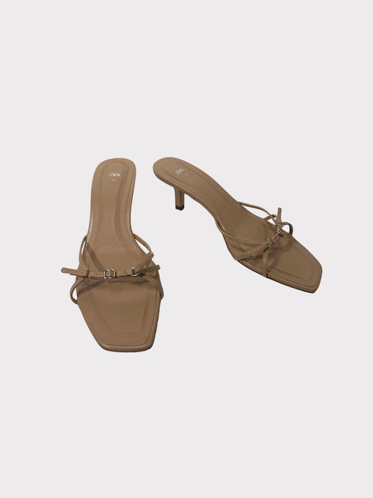 Zara Nude Kitten Heels