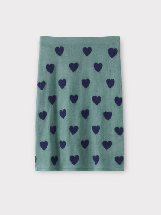 Tiger of Sweden Heart Patterned Knit Midi Skirt