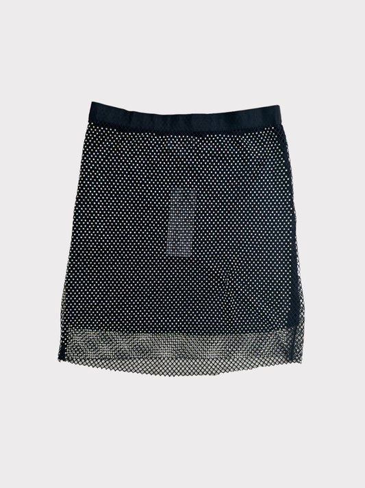 AMYLYNN Mesh skirt with rhinestones
