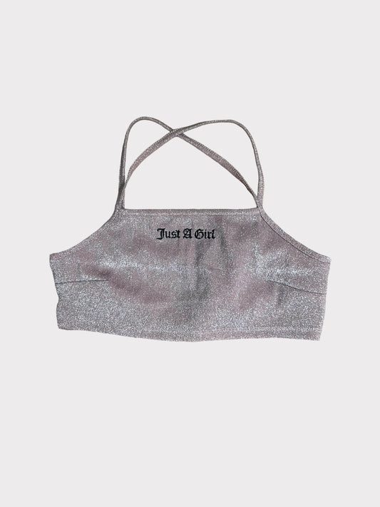 New Girl Order Just A Girl Tie Crop Top