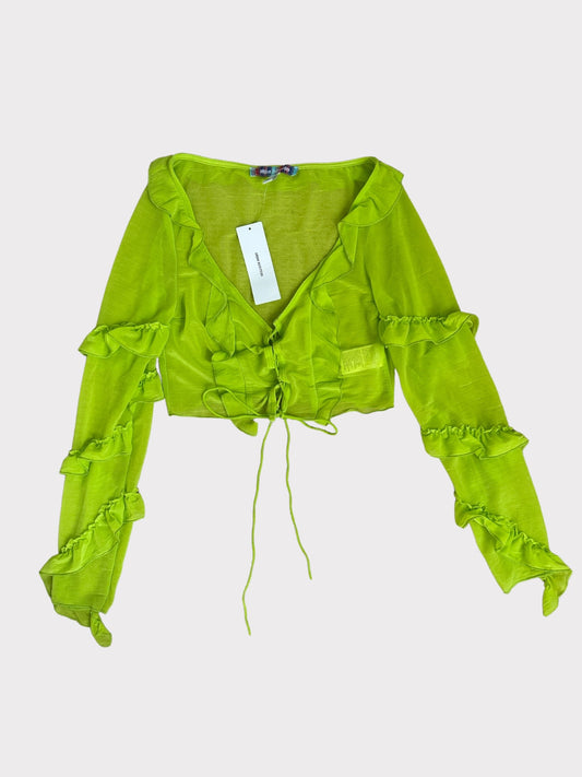 Urban Outfitters Cropped Ruffle Top