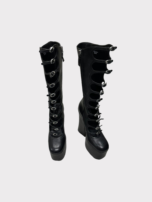 Marc Jacobs Platform Buckle Midi Boots
