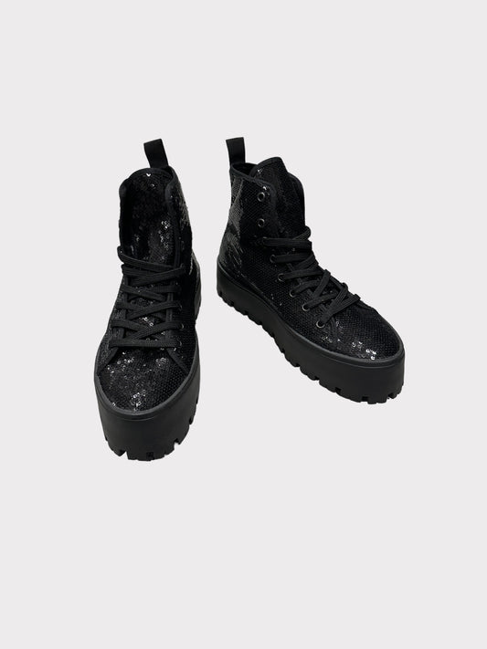 ASOS Design Sequin chunky sole boots
