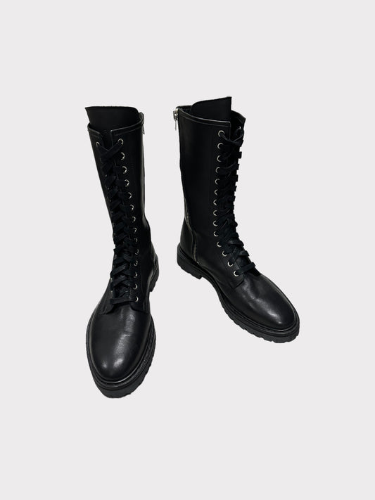 IRO Mid Calf Lace Up Boots with Zip