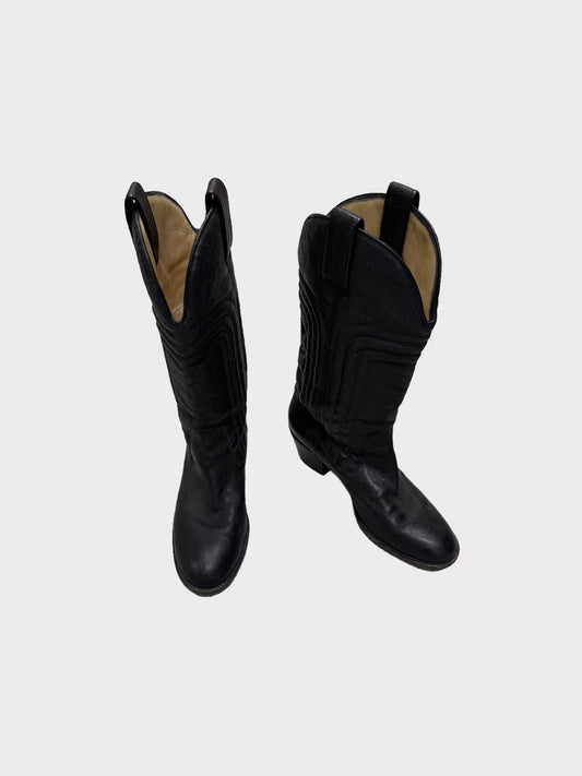 Chanel Round Toe Cowboy Boots