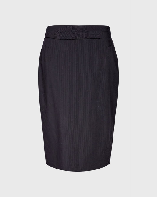 Reiss Pinstriped Midi Pencil Skirt