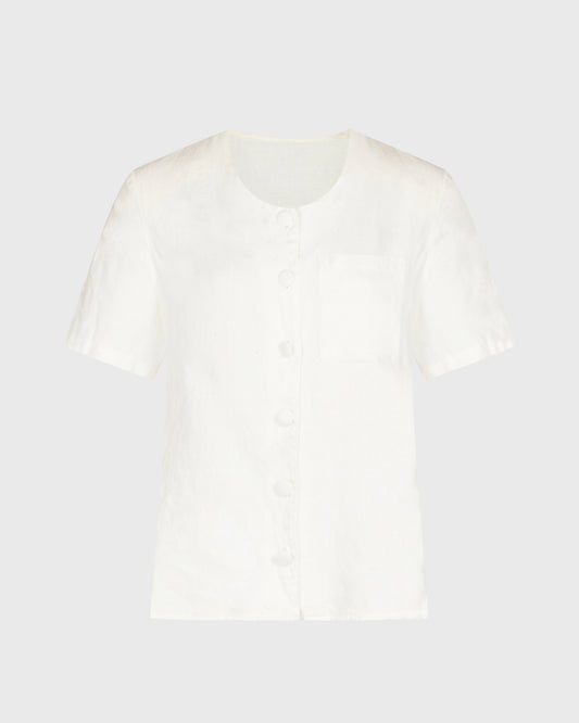 St Michael 50s Style Blouse With Large Buttons