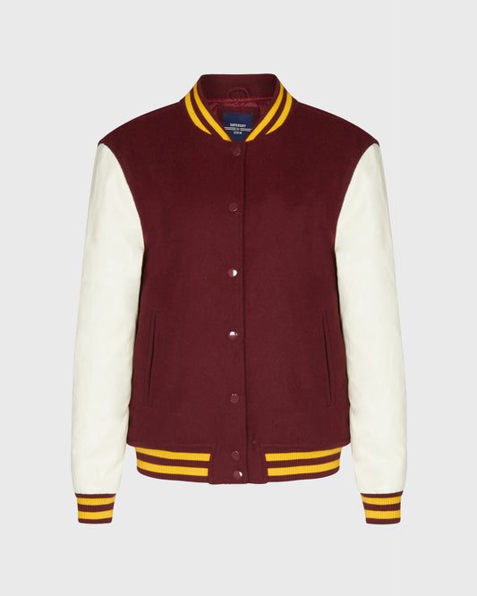 Superdry Varsity Jacket with cream sleeves