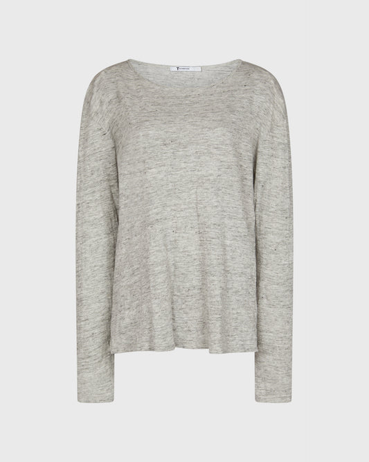 T Alexander Wang Linen Long Sleeve Top