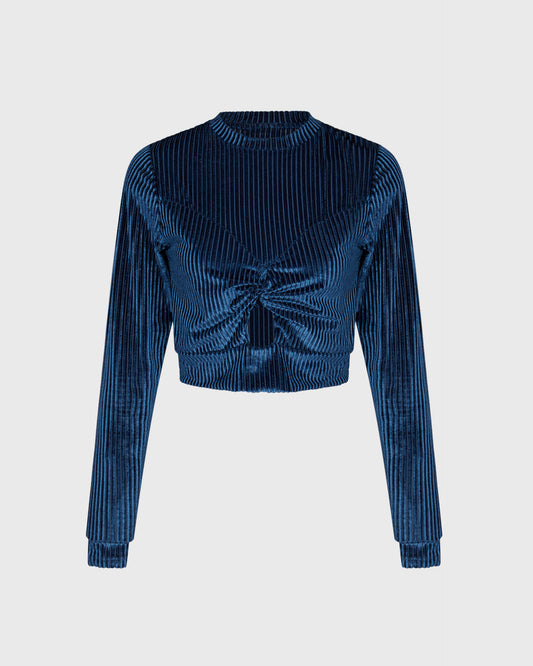 Topshop Long Sleeve Crop Top