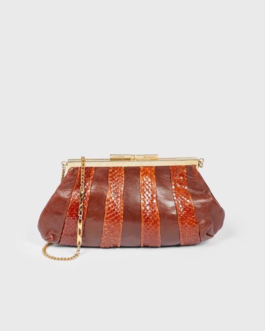 Unbranded Snakeskin Detail Clutch Bag