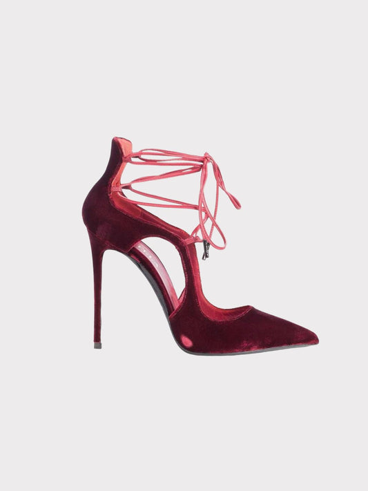 La Silla Lace Up Pointy Stiletto