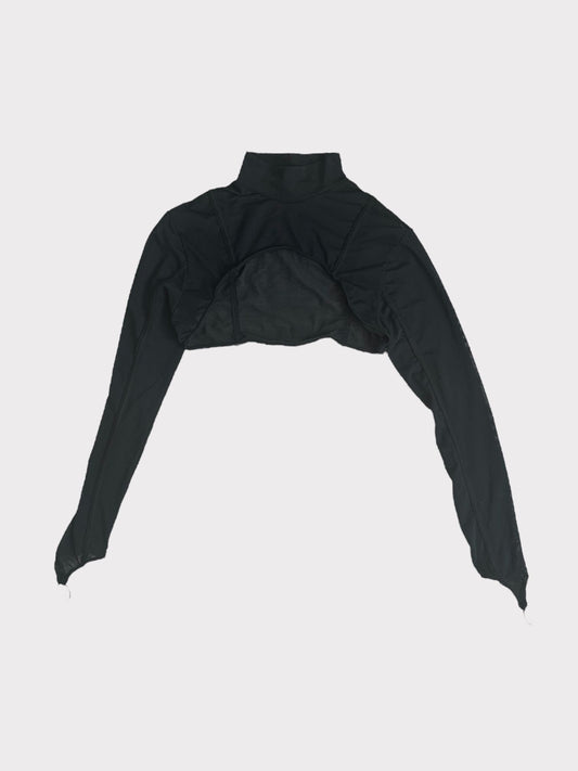 Darker Wave Turtleneck cutout crop top