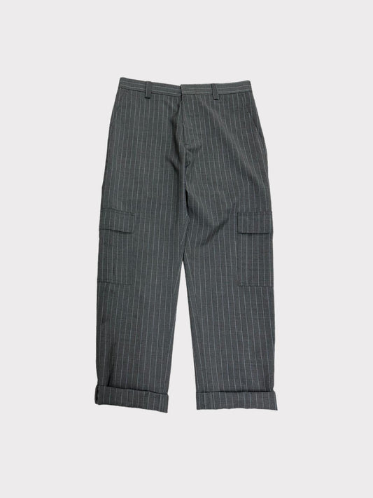 Hugo Boss Stripe Tailored Trousers with Cuff