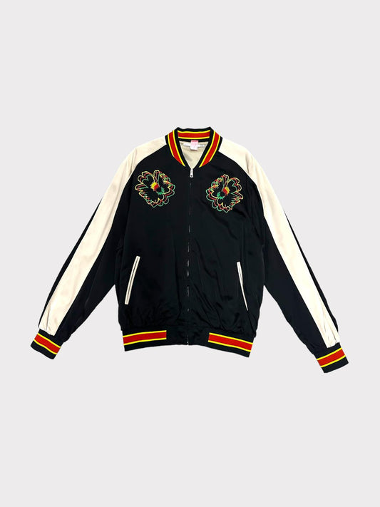 Stella McCartney Silky Embroidered Bomber Jacket