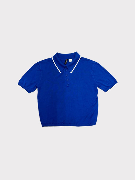 H&M Cropped Button Down With White Trim
