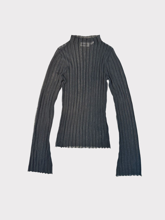 Weekday Mesh Printed Long Sleeve High Neck Top
