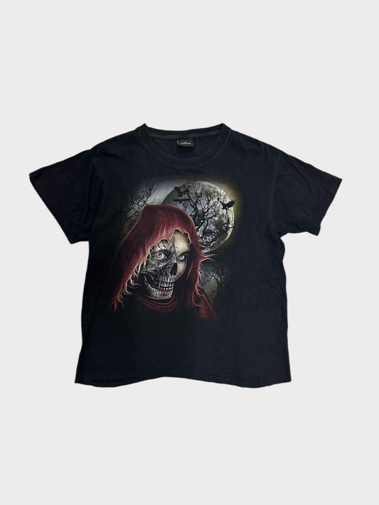 Vintage Death Metal Tee With Skull Head
